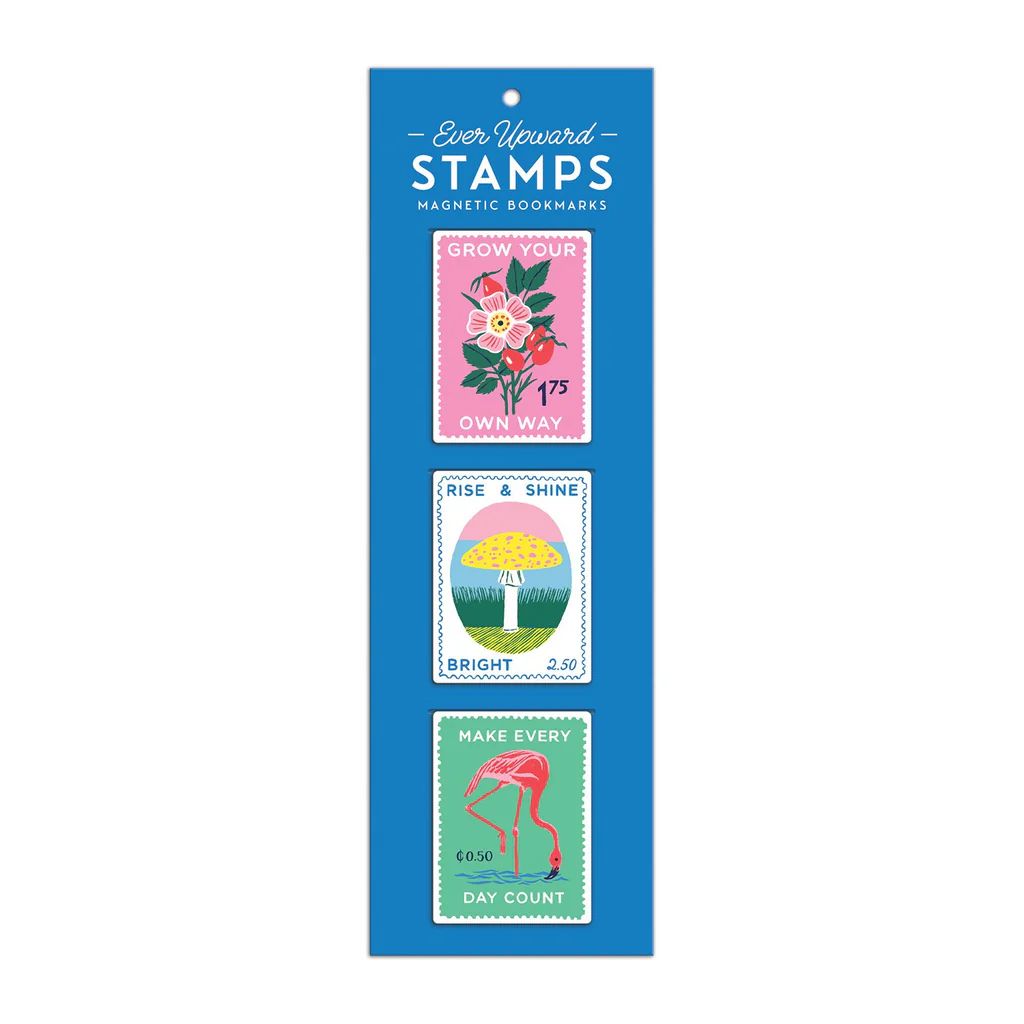 Ever Upward Stamps Shaped Magnetic Bookmarks | Galison