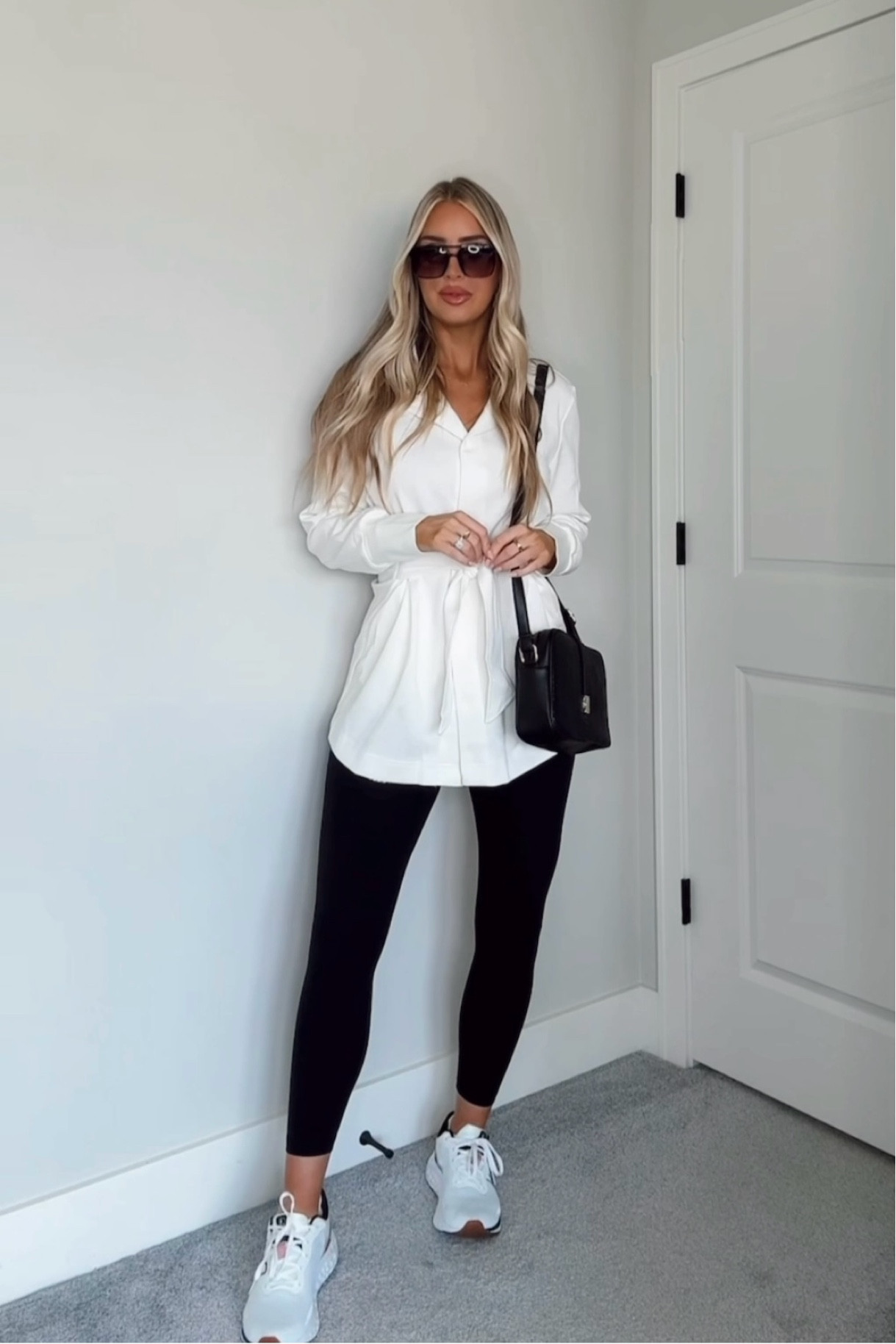 Casual fall outfit idea 🖤 wearing a size M in the jacket and size S in the leggings (sneakers are TTS)

#LTKFindsUnder100 #LTKFindsUnder50 #LTKStyleTip