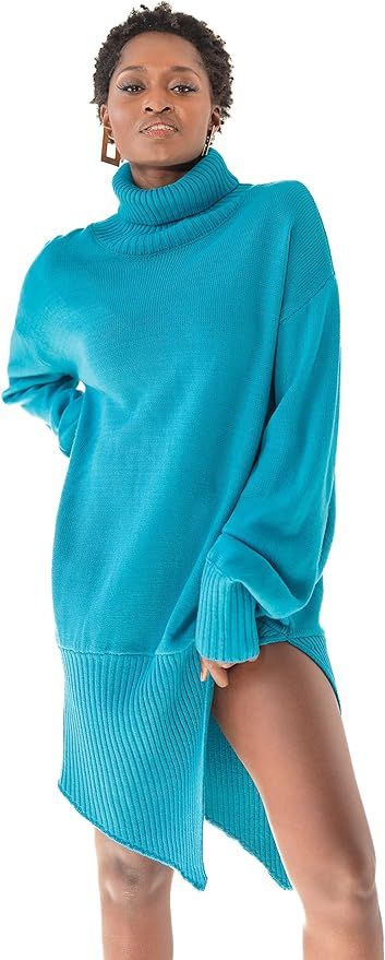Pantora Women's Sabrina Asymmetrical Sweater Dress | Amazon (US)