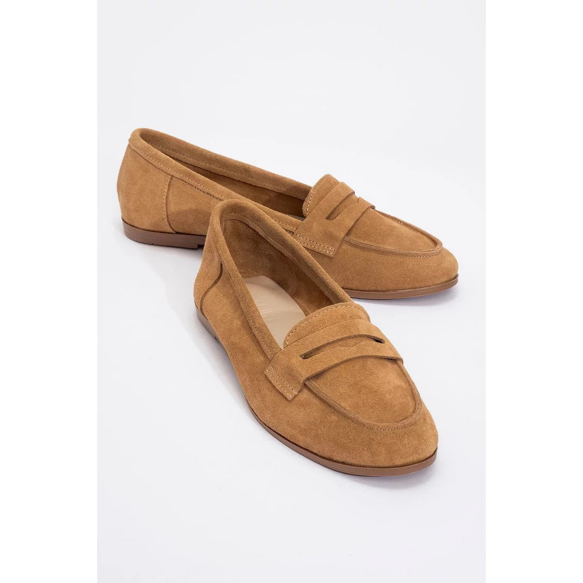 Dorothy - Cognac Brown Suede Leather Loafers | Forever & Always Shoes | Target