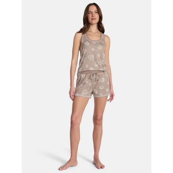 Halloween Women's Hacci Knit Tank Top and Shorts Pajama Set from Way to Celebrate, 2-Piece, Sizes... | Walmart (US)