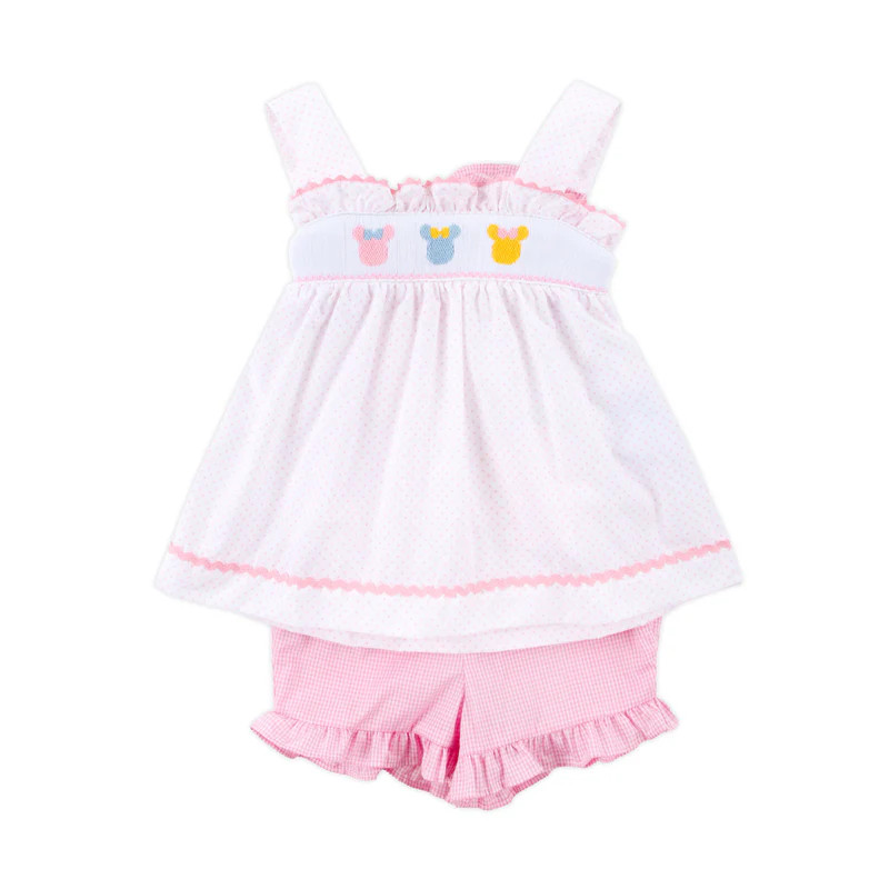 Sweet Mouse Ears Tie Back Short Set | Shop Toddler & Big Girl Outfits | Classic Whimsy