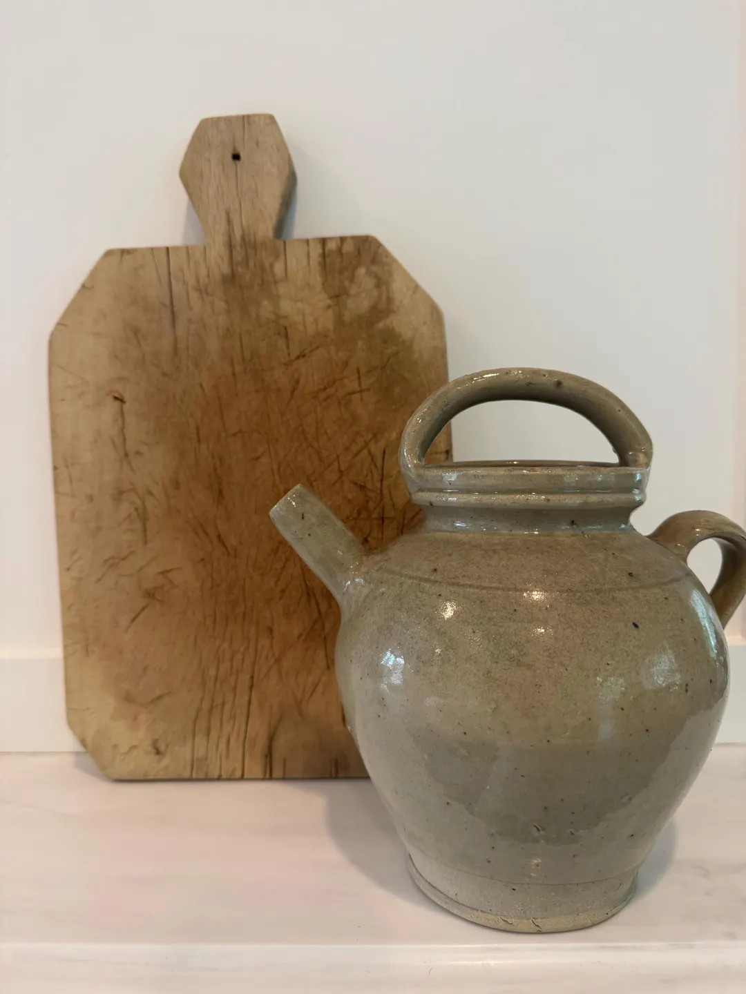 Antique French Stoneware Oil Jug | Rustic Provençal Kitchen Décor - Etsy | Etsy (US)