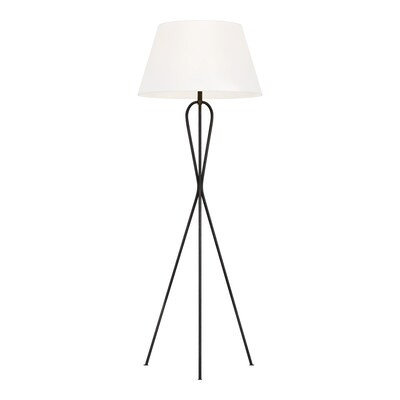Generation Lighting Designers ED Ellen DeGeneres Francis 56.125-in Aged Iron Tripod Floor Lamp | Lowe's