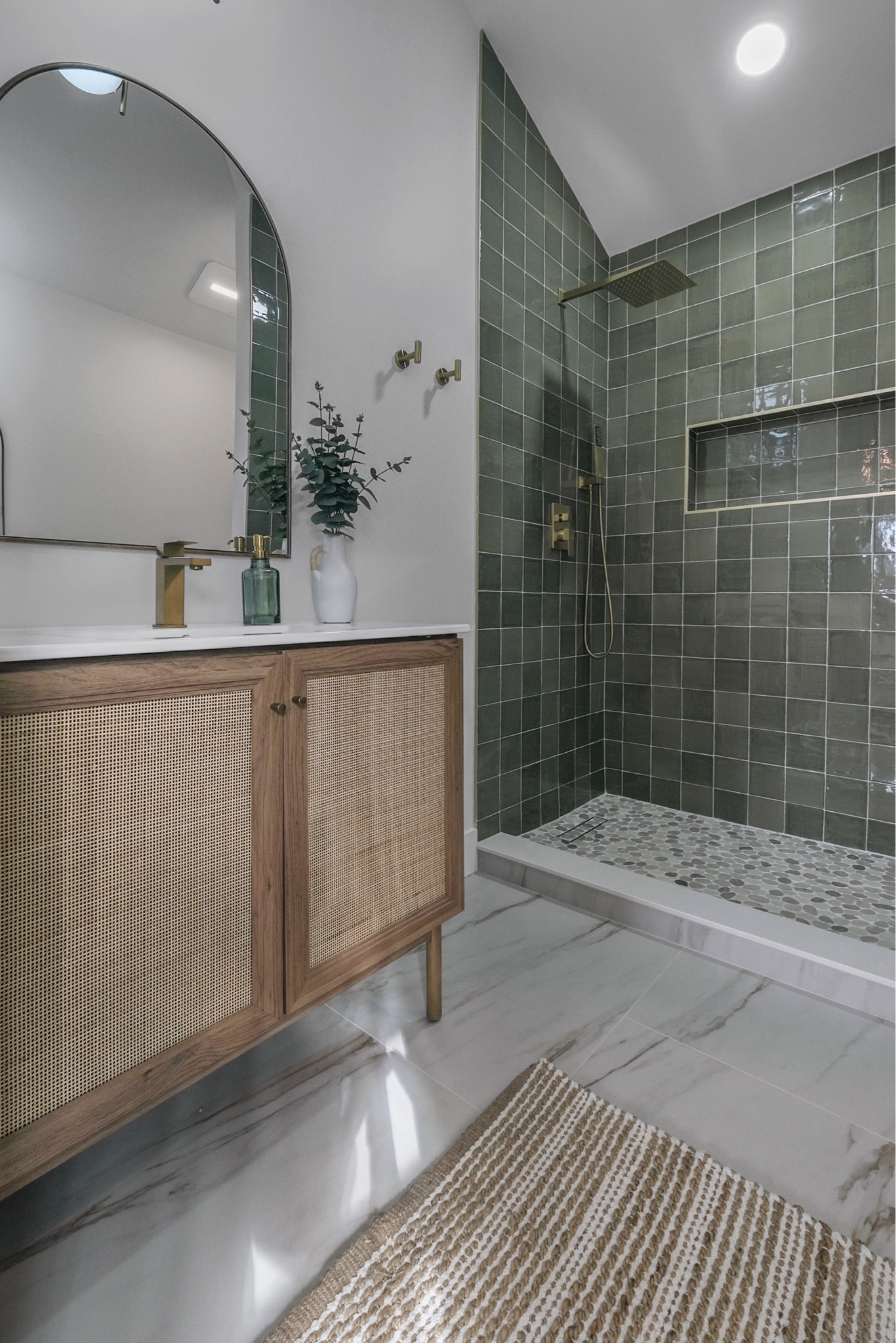 Love this green bathroom! 

Shower fixture
Bathroom remodel
Home remodel
Bathroom vanity
Sink faucet
Bathroom mirror
Mirror
Arch mirror

#LTKhome #LTKstyletip #LTKFind