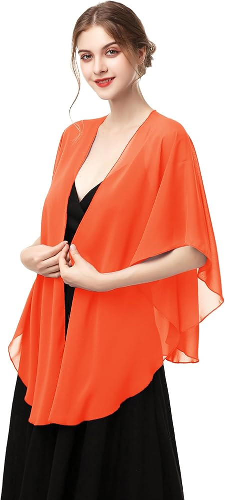 Shawls and Wraps for Evening Dresses Sheer Chiffon Women Elegant Soft Silky Scarf Scarve Wedding ... | Amazon (US)