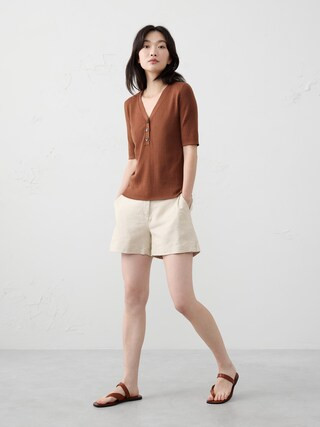 Ribbed Sweater Henley | Banana Republic Factory