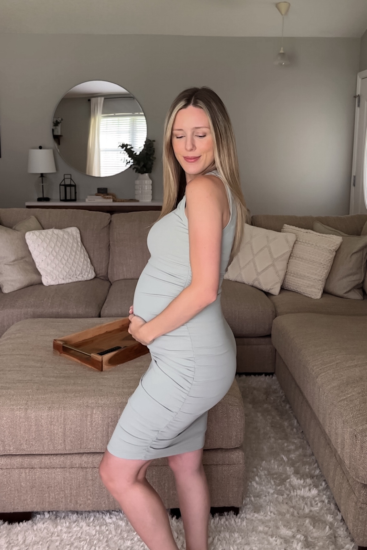 Non-maternity bump-friendly dress from Amazon. I’m wearing a size small. 

#LTKFindsUnder50 #LTKStyleTip #LTKBump