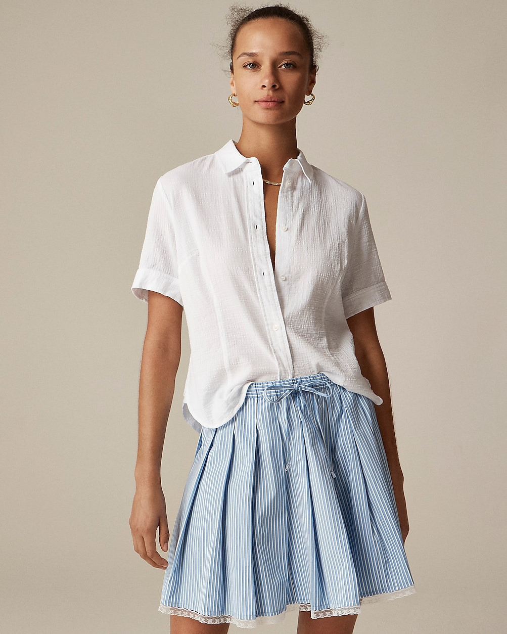 Slim-fit button-up in cotton gauze | J. Crew US