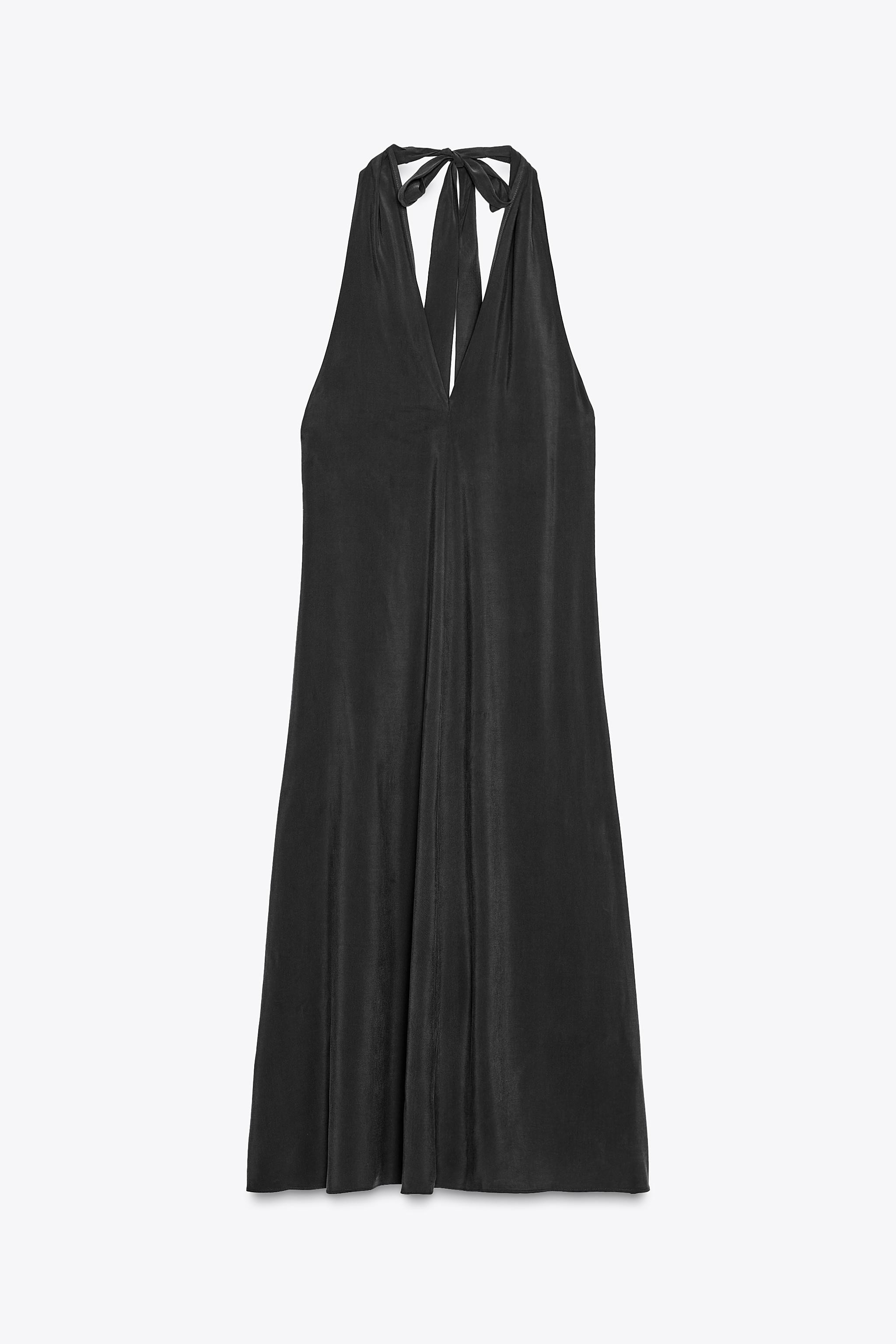 HALTER TIE MIDI DRESS | Zara US