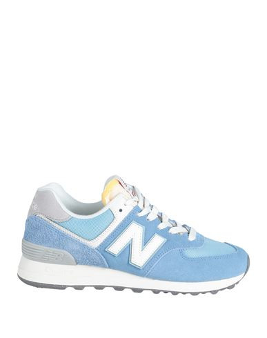 New Balance 574 Woman Sneakers Light blue Size 4.5 Leather, Textile fibers | YOOX (US)