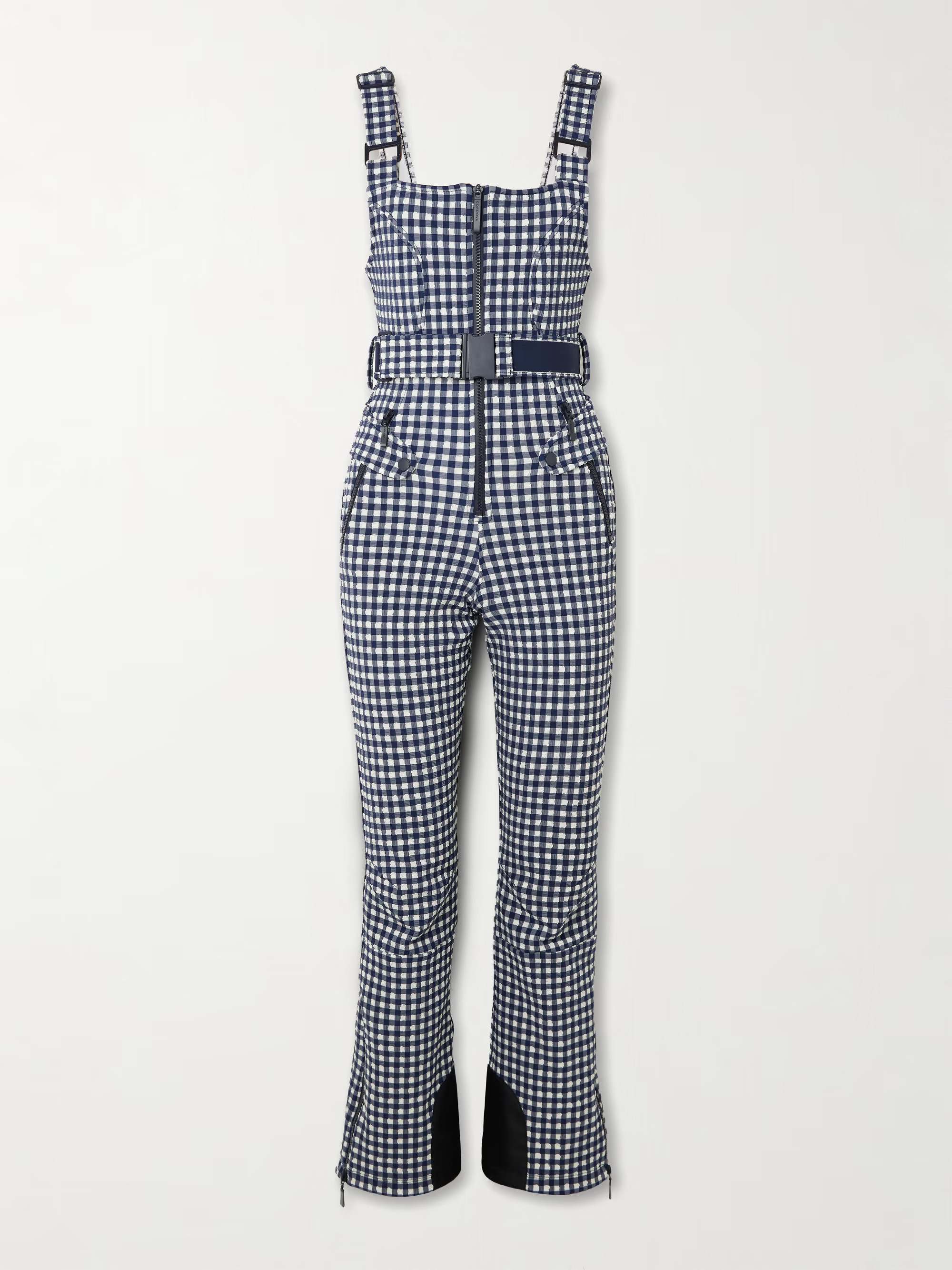 Fernie belted gingham seersucker ski salopettes | NET-A-PORTER (UK & EU)