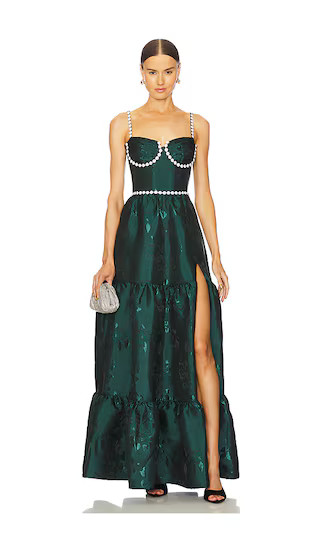 Lucetta Dress in Emerald Baroque Floral | Revolve Clothing (Global)