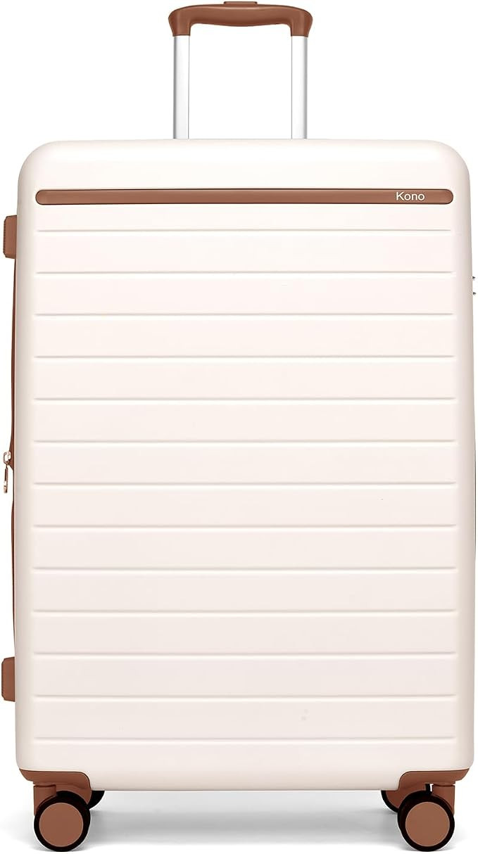 Kono 28 Inch Large Suitcase, Expandable for Long Trips, Impact-Resistant ABS+PC & Silent Wheels, ... | Amazon (US)
