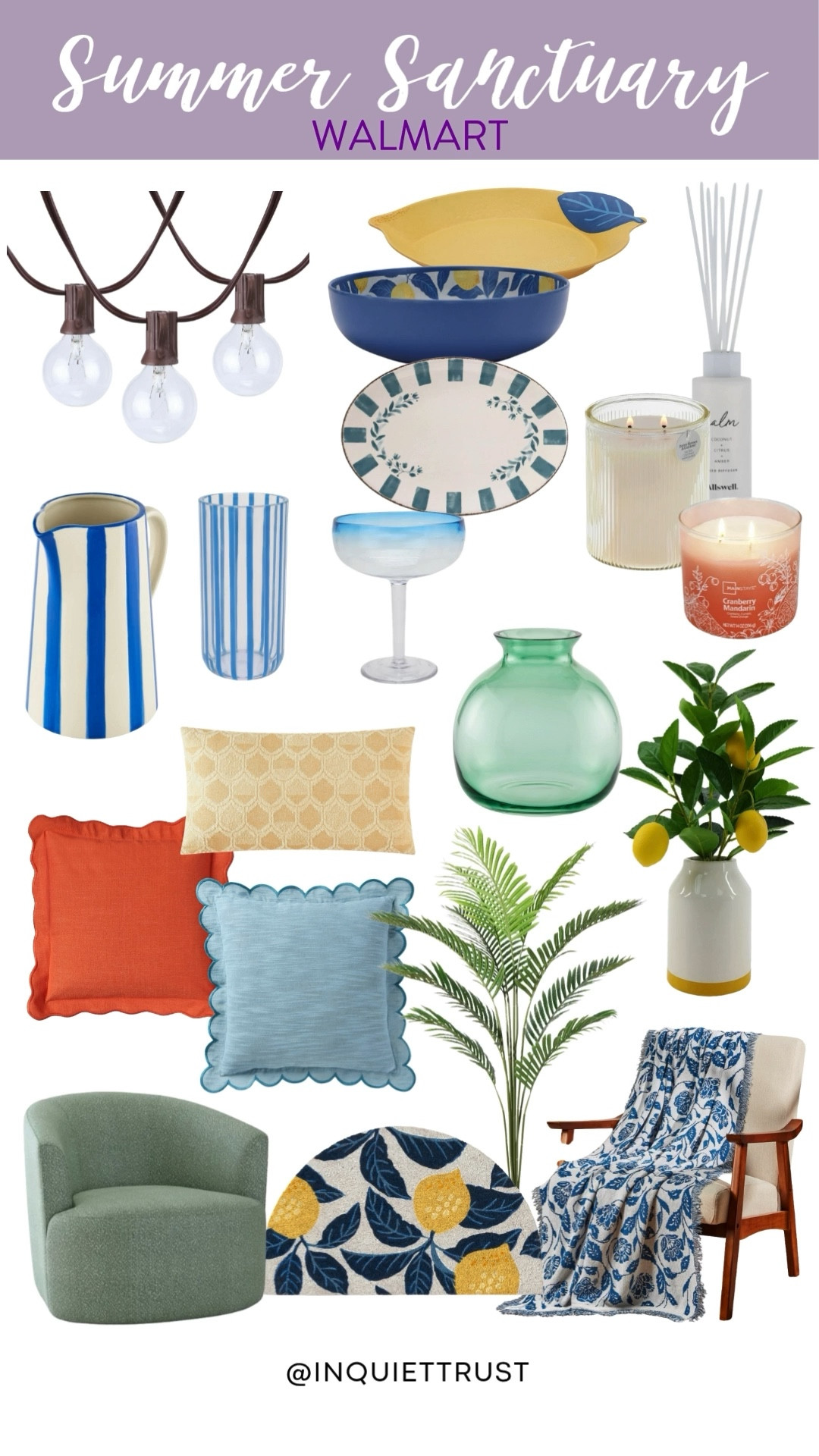 Chill out in the comfort of your home by refreshing your home's corner with these vibrant, high-quality furniture and decor pieces from Walmart! Bring in the summer spirit and get these lemon-inspired rugs, faux stems, decorative plates, and more!
#summerrefresh #livingroomfinds #kitchenessentials #lightingfixtures

#LTKSeasonal #LTKHome #LTKFindsUnder50