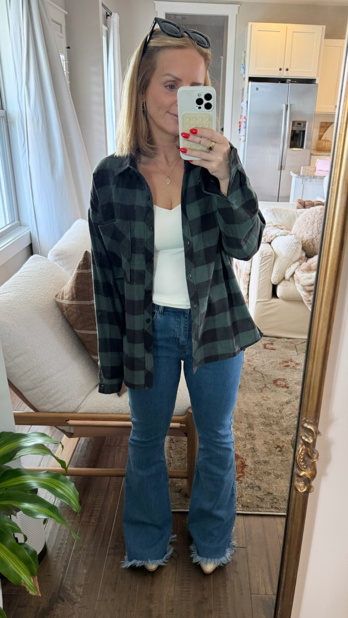Love love this fit!! Wearing size 27 jeans super stretchy and soft! Small tank and small flannel! So great for fall, concerts, camping, game dayyyyy

#LTKSeasonal #LTKHome #LTKStyleTip