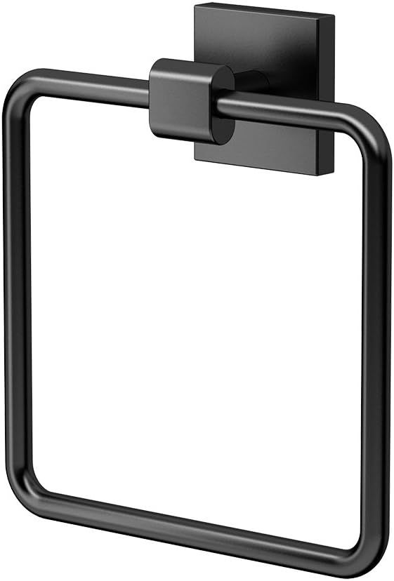 Gatco 4052MX Elevate Bathroom Towel Ring Holder, Matte Black , 6.13" Wide | Amazon (US)