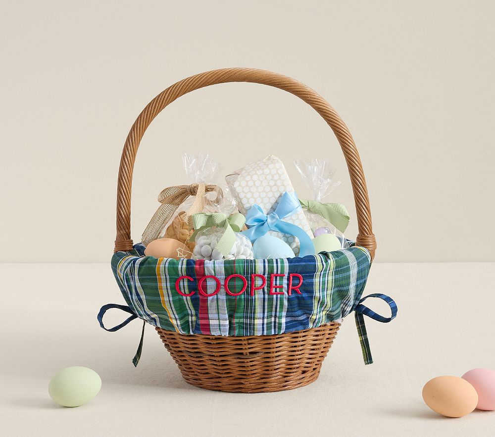 Bridgeport Plaid Easter Basket Liners | Pottery Barn Kids