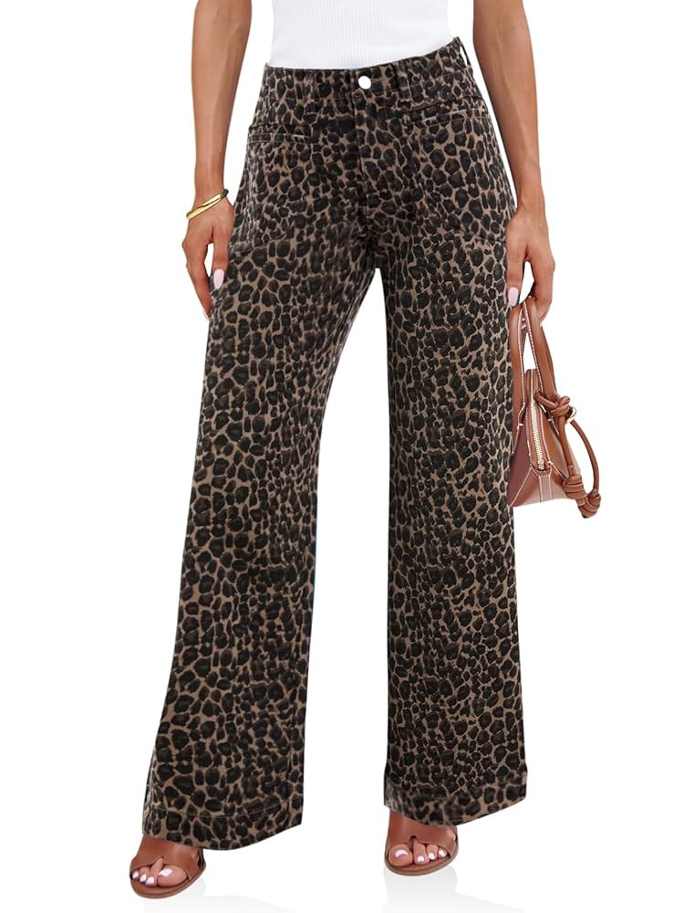 Cicy Bell Womens Wide Leg Jeans High Waisted Stretchy Baggy Loose Denim Casual Pants with Pockets | Amazon (US)