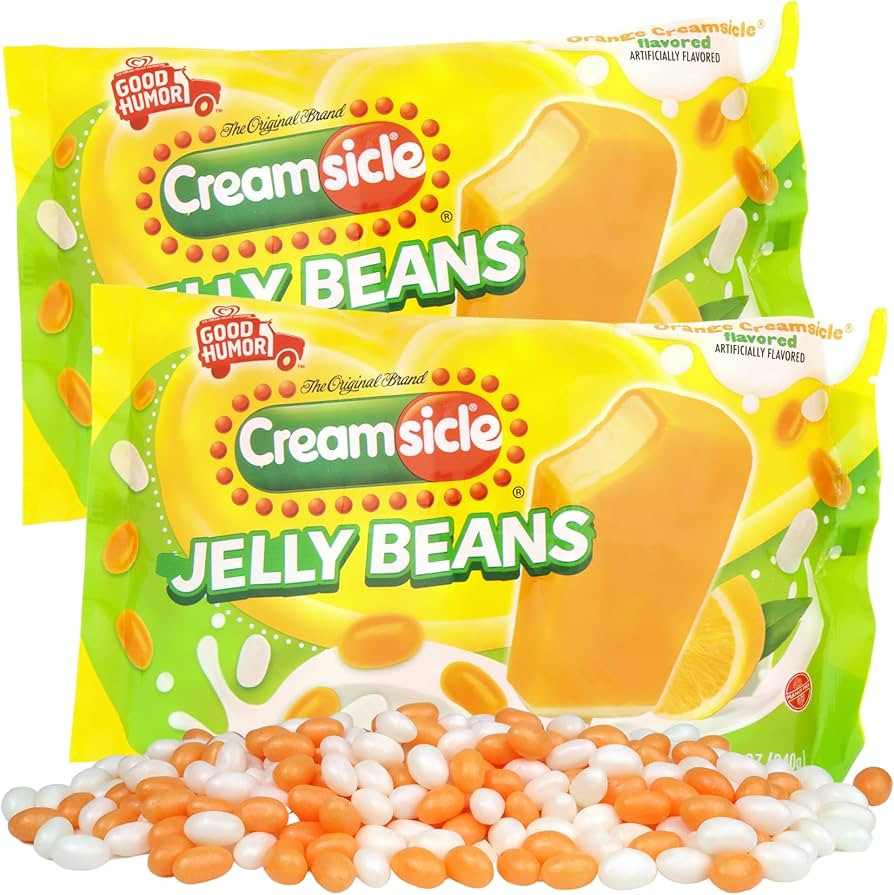 NEW Orange Creamsicle Jelly Beans, Bite Size Candies, Party Favor Treats, 10 Ounces (Pack of 2) | Amazon (US)