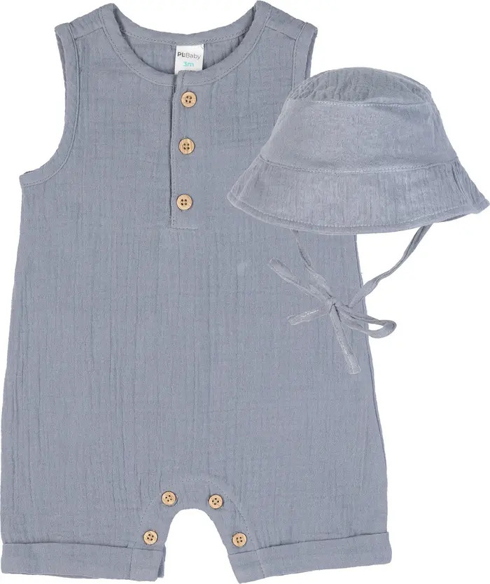 2-Piece Romper & Hat Set | Nordstrom Rack