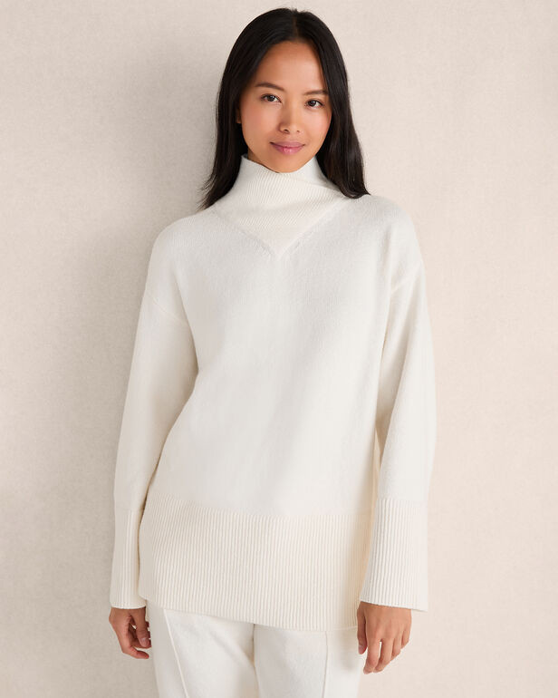 Organic Cotton Crossover Turtleneck Sweater | Haven Well Within