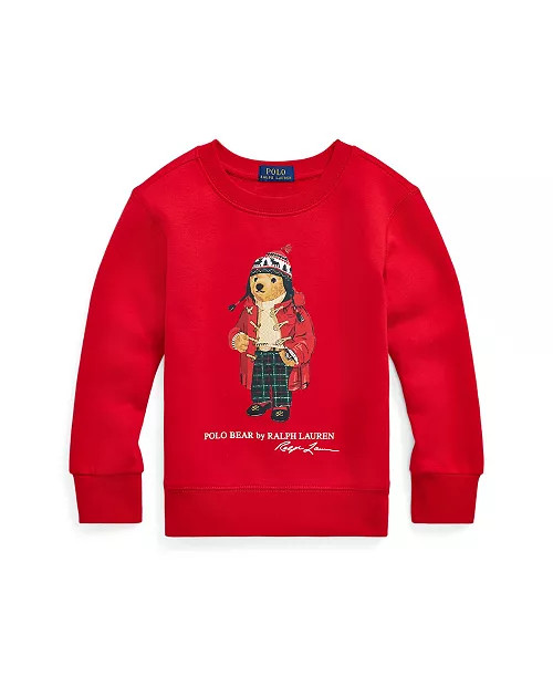 Toddler and Little Boys Polo Bear Fleece Sweatshirt | Macy's