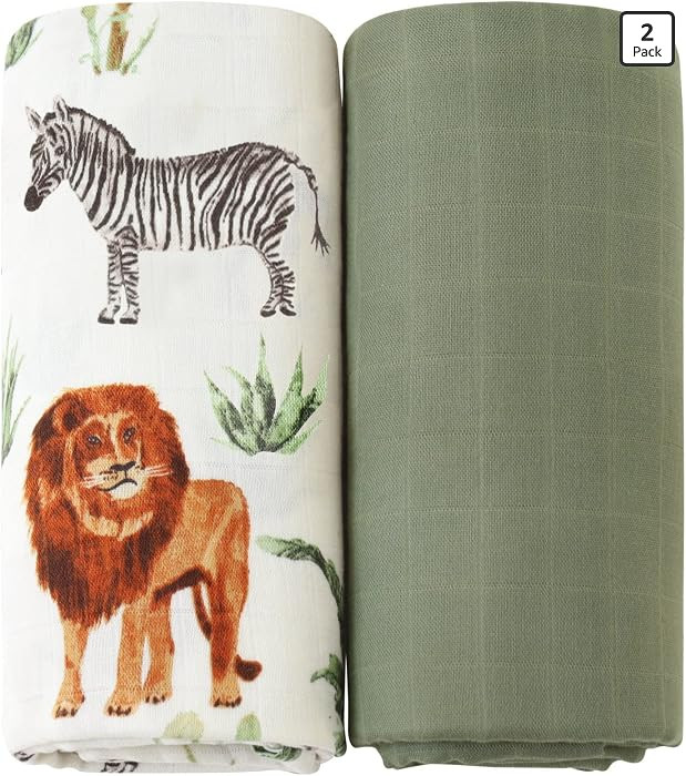 LifeTree Muslin Swaddle Blankets, Woodland Baby Swaddling Receiving Blanket for Boys & Girls, 70%... | Amazon (US)