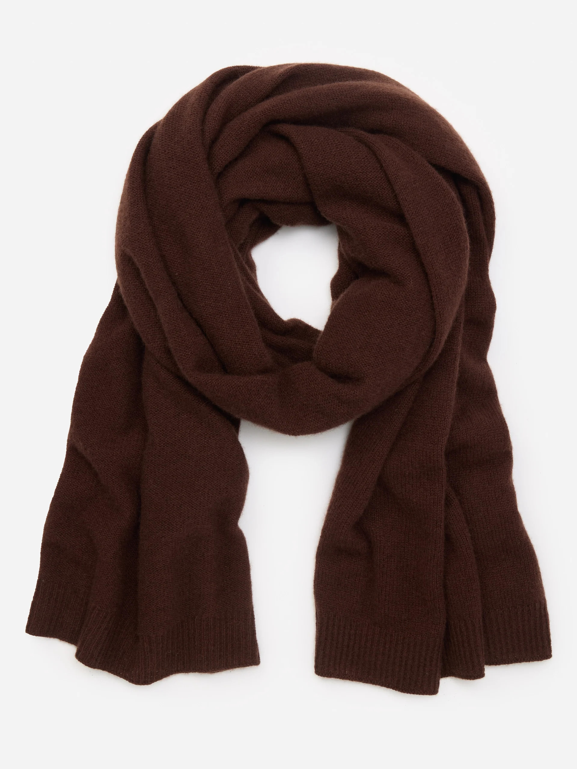 Chocolate_Brown Solid Ailia Cashmere Scarf | Women's Scarves | J.McLaughlin | J.McLaughlin