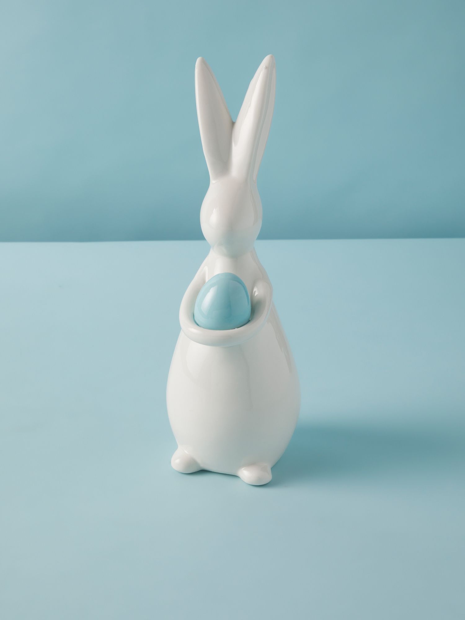 13in Porcelain Bunny With Egg Figurine | Decorative Objects | HomeGoods | TJ Maxx