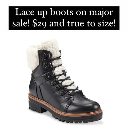 My favorite lace up boots from Marc Fisher on major sale! 
.
Winter boots snow boots hiking boots combat boots 

#LTKshoecrush #LTKsalealert #LTKfindsunder50
