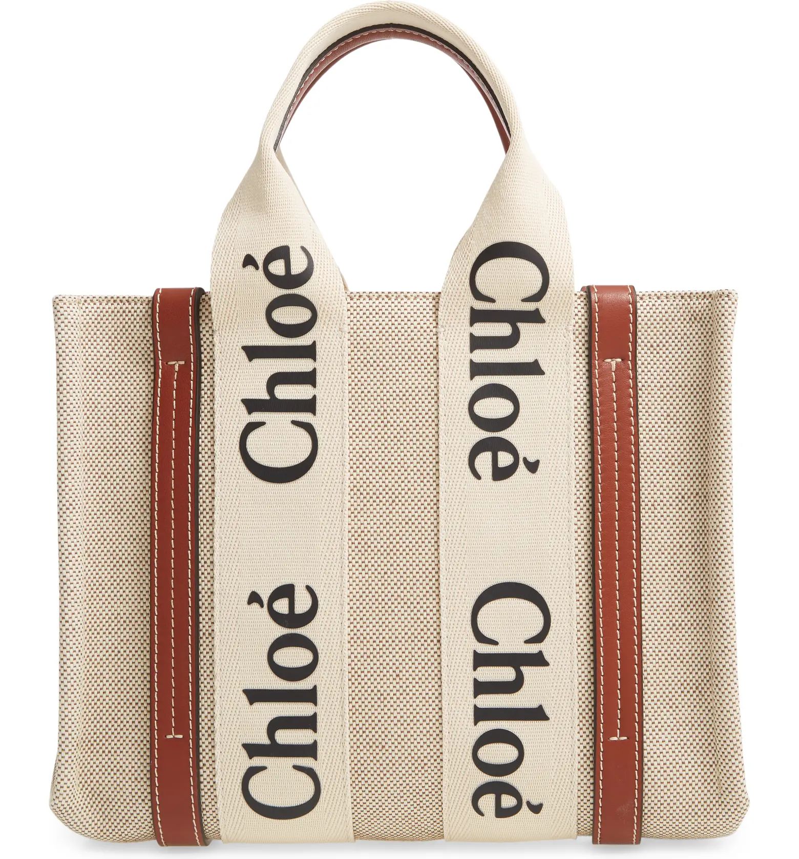 Chloé Mini Woody Logo Strap Canvas Tote | Nordstrom | Nordstrom