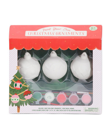 9pc Paint Your Own Christmas Ornaments Diy Kit | TJ Maxx