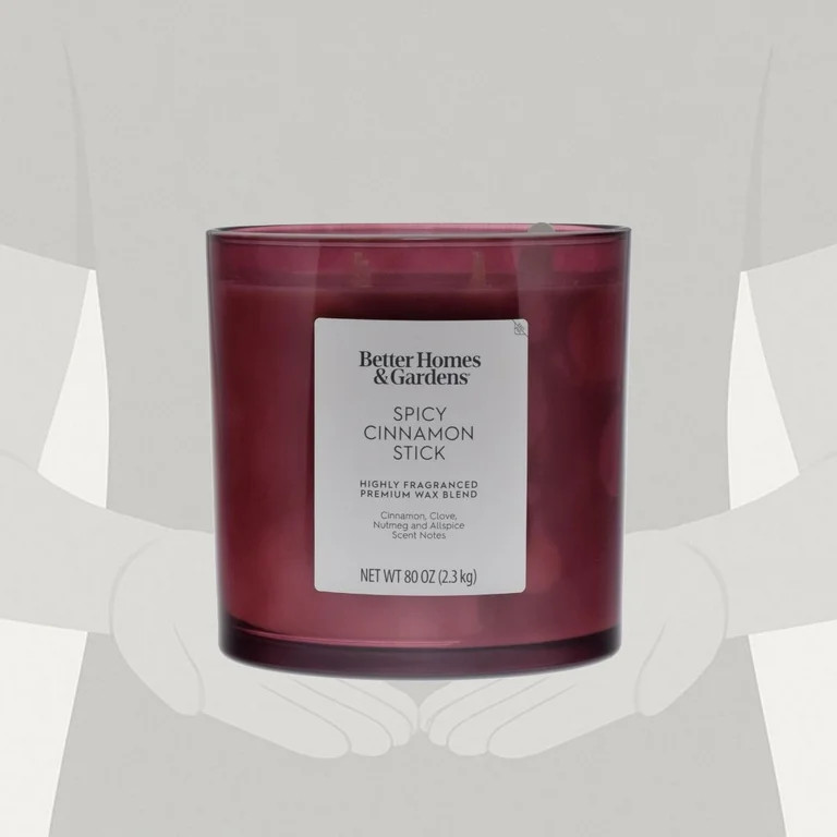 Better Homes & Gardens Spicy Cinnamon Sticks Scented 4-Wick 80oz (2.26 kg) Large Oversized Jar Ca... | Walmart (US)