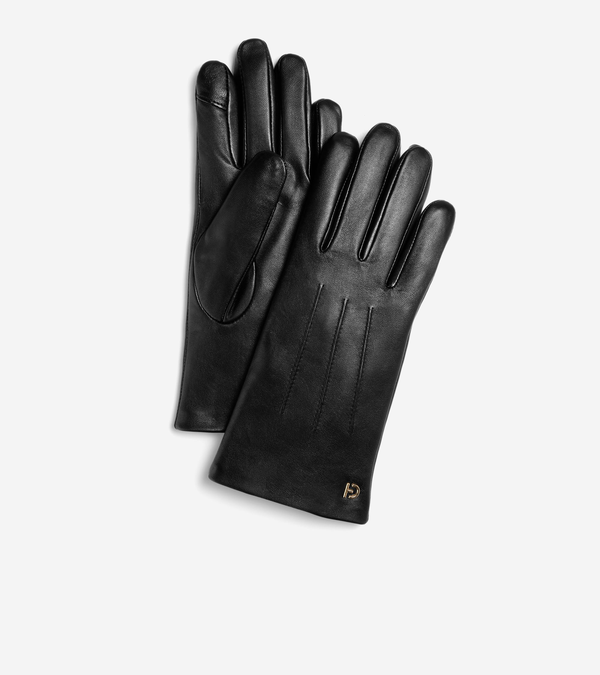 Women's Leather Touch Screen Gloves in Black | Cole Haan | Cole Haan (US)