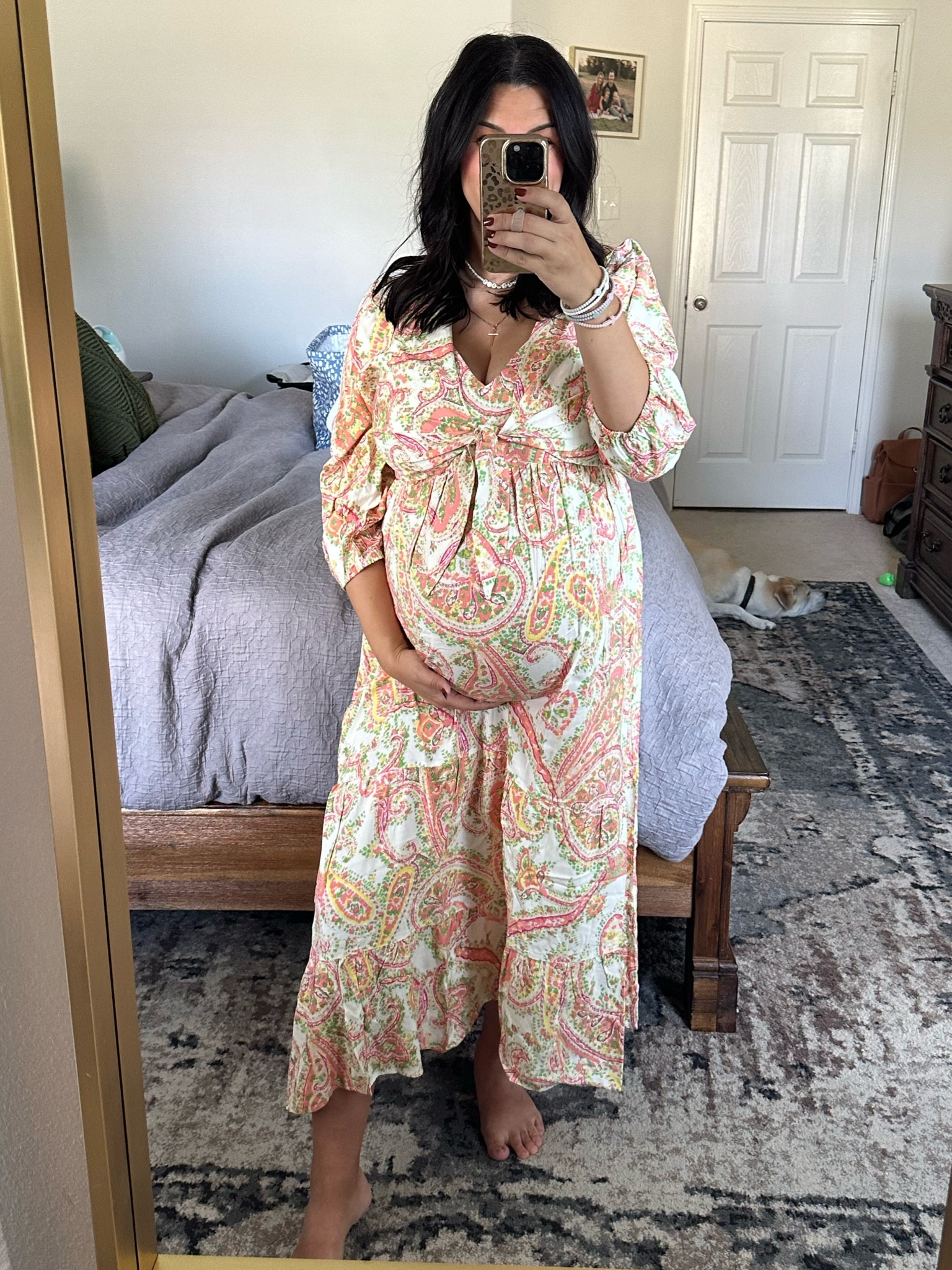 Bump friendly dress / nursing friendly dress 

This paisley dress is so comfortable and fits the bump! It’s also nursing friendly for postpartum. Wearing an 8! 

Seraphine
Summer dress
Maternity Wedding guest dress 
Postpartum dress 
Baby shower guest dress 
Sip and see dress 

#LTKwedding #LTKbump #LTKunder100