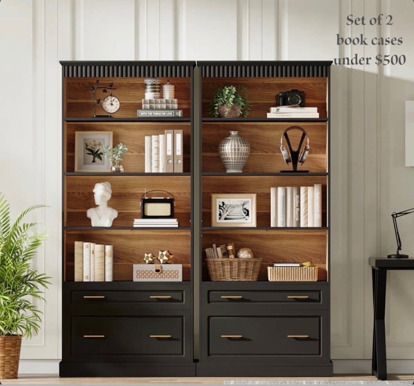 Bookcase with file cabinet drawers (set of 2) for less than $480. Home inspiration.

#LTKHome