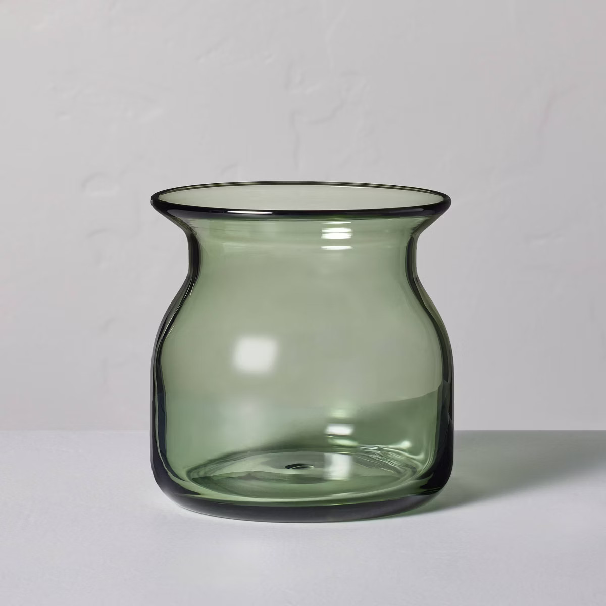 Green Glass Decorative Flared Bouquet Vase - Hearth & Hand™ with Magnolia | Target