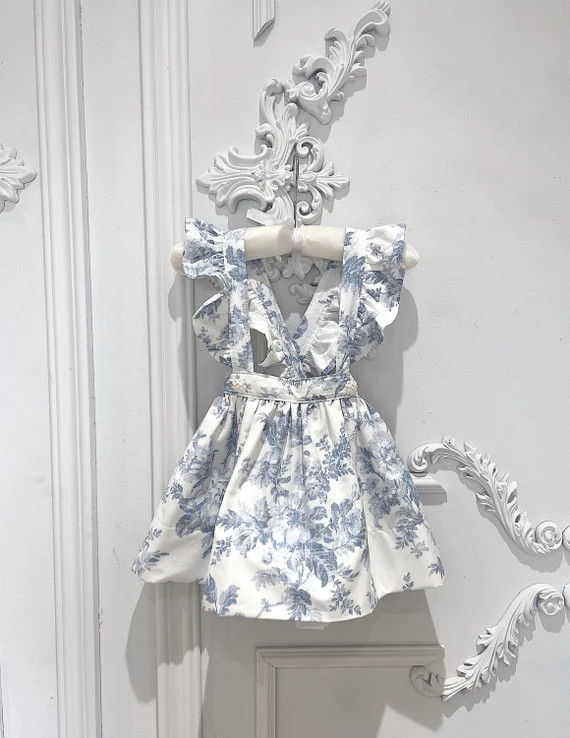 Blue Floral Baby Skirt  Toile | Etsy | Etsy (US)