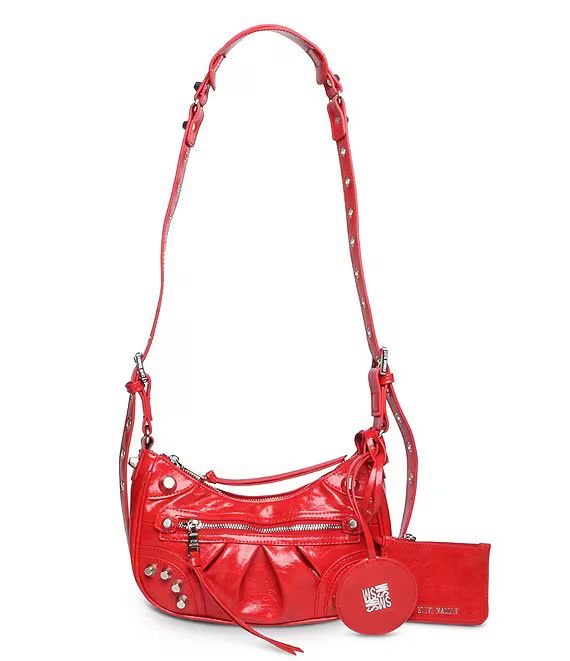 Glowing Red Studded Crossbody Bag | Dillard's