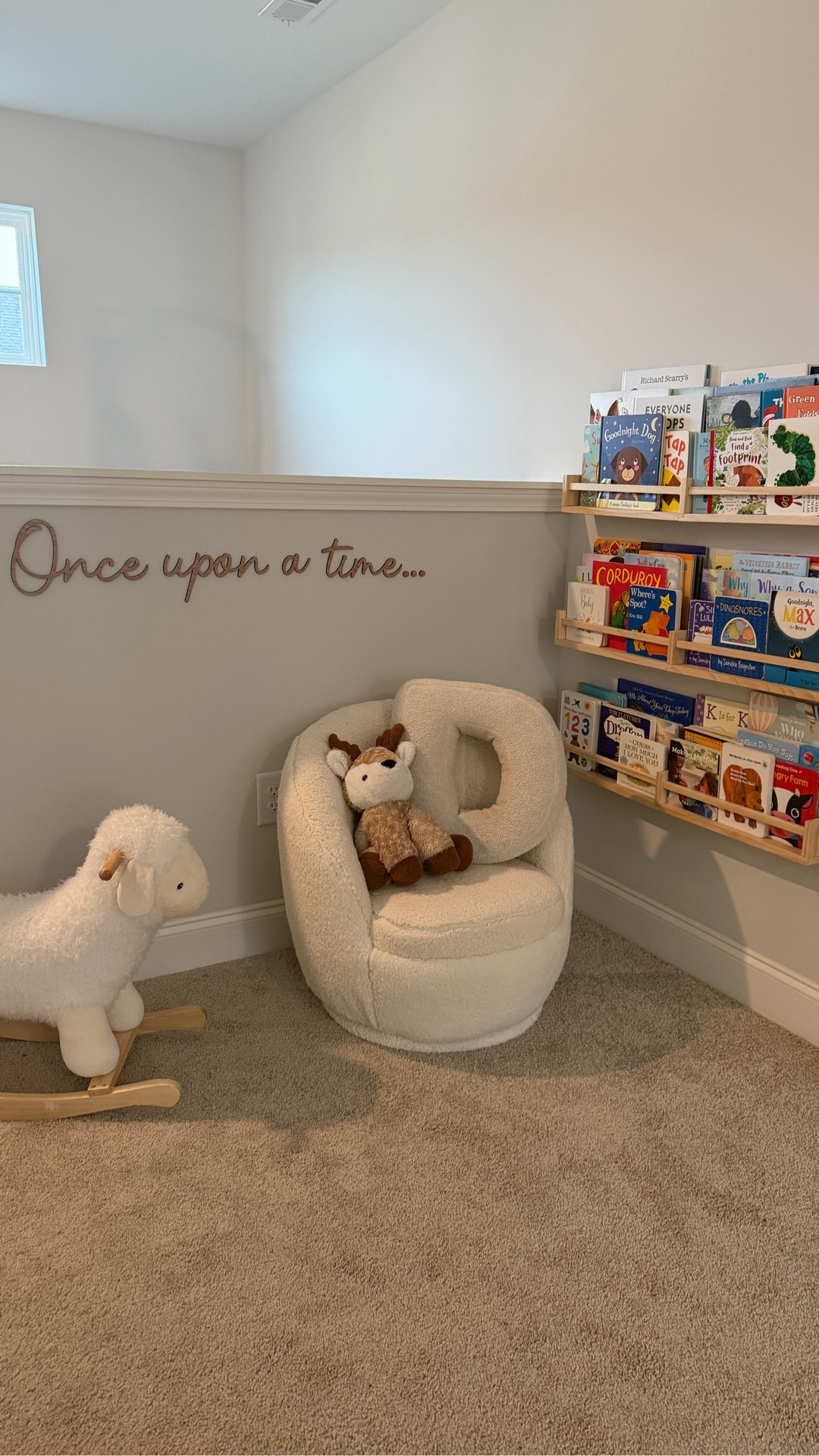Refreshing a space doesn’t have to start with paint… here’s why:

This little reading nook came together with just a few simple additions — wall bookshelves, a cozy accent chair, his favorite stuffed animal, and books he can grab all by himself 📚

No paint. No wallpaper. No big changes.
Just a soft, calm corner designed for quiet time, independent play, and a little everyday magic ✨

Creating kid spaces doesn’t have to mean a full room makeover. Sometimes the most meaningful spots are the smallest ones — where imagination gets to do most of the work 💫

Because dreams start with “once upon a time…” 🤍🫶

✨SAVE this for a quick refresh idea
✨SHARE with another mama
✨FOLLOW me for more home tips and tricks
✨Comment BOOKS for links to everything I used. 

#readingnook #kidsroomideas #simplehome #playroominspo #cozycorner #toddlerroom #homewithkids #intentalliving #childhoodmagic #kidsdecor #smallspaces #momlife #independentplay #kidsbooks #calmhome


#LTKKids #LTKHome #LTKmomlife
