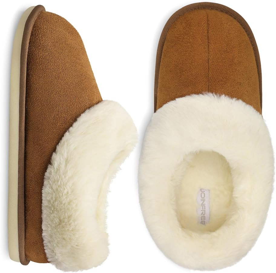 JOINFREE Women's Slippers Fuzzy House Shoes with Memory Foam Slip-on Comfy Bedroom Slippers Indoo... | Amazon (US)