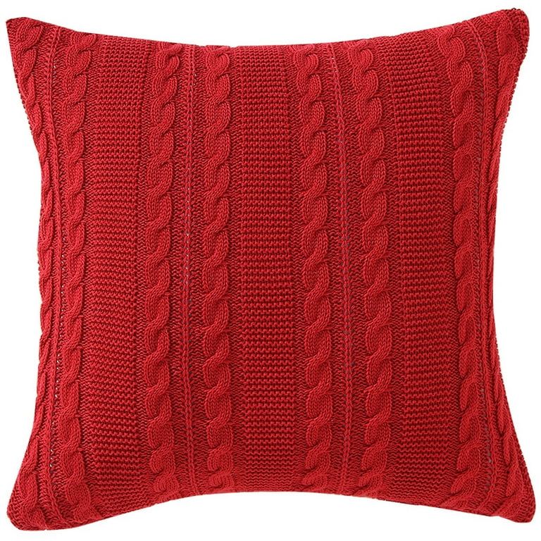 VCNY Home 18" x 18" Red Cotton Throw Pillow | Walmart (US)