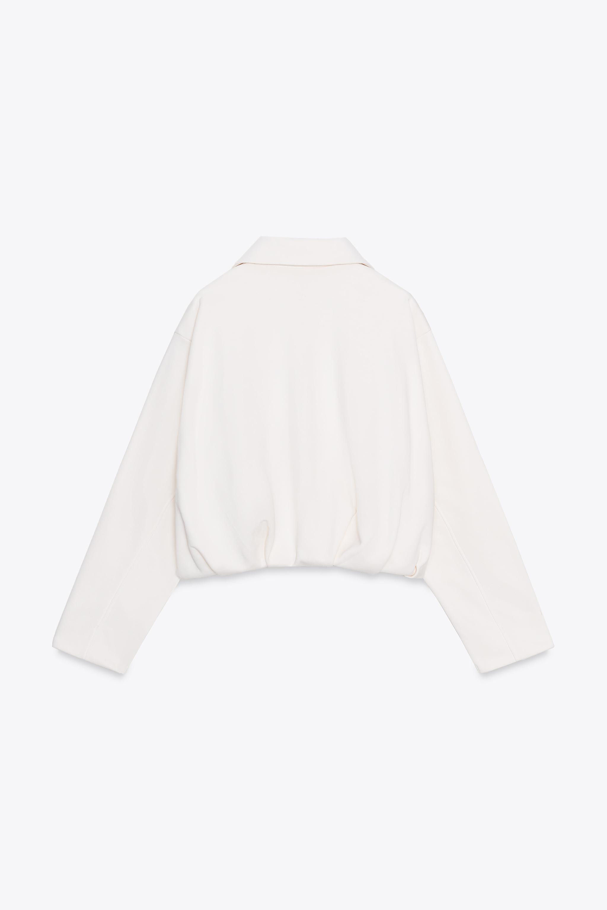 PLEATED FLEECE BOMBER JACKET | Zara US