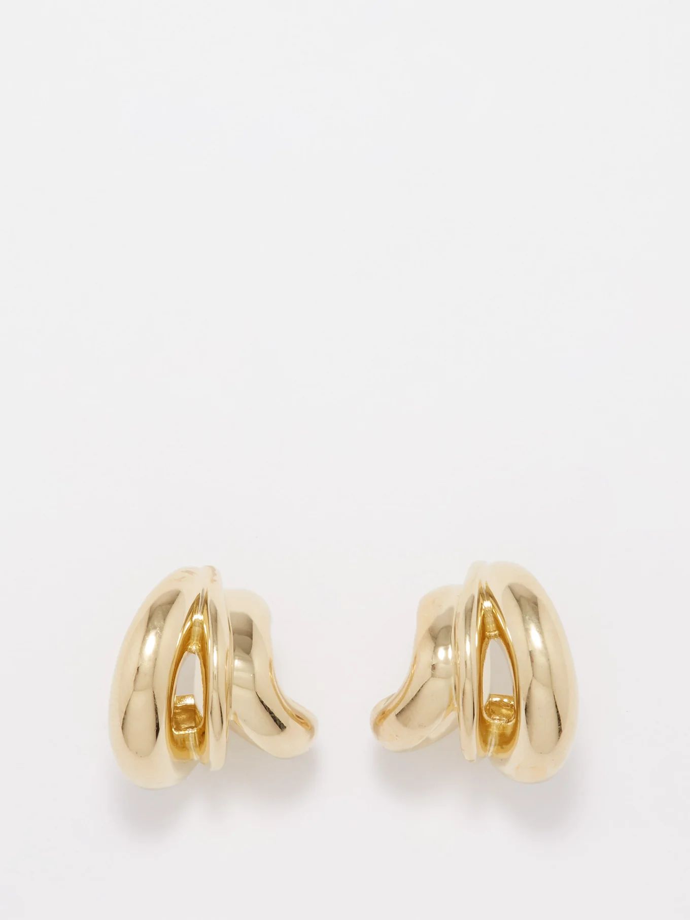 14kt gold-plated hoop earrings | Completedworks | Matches (UK)