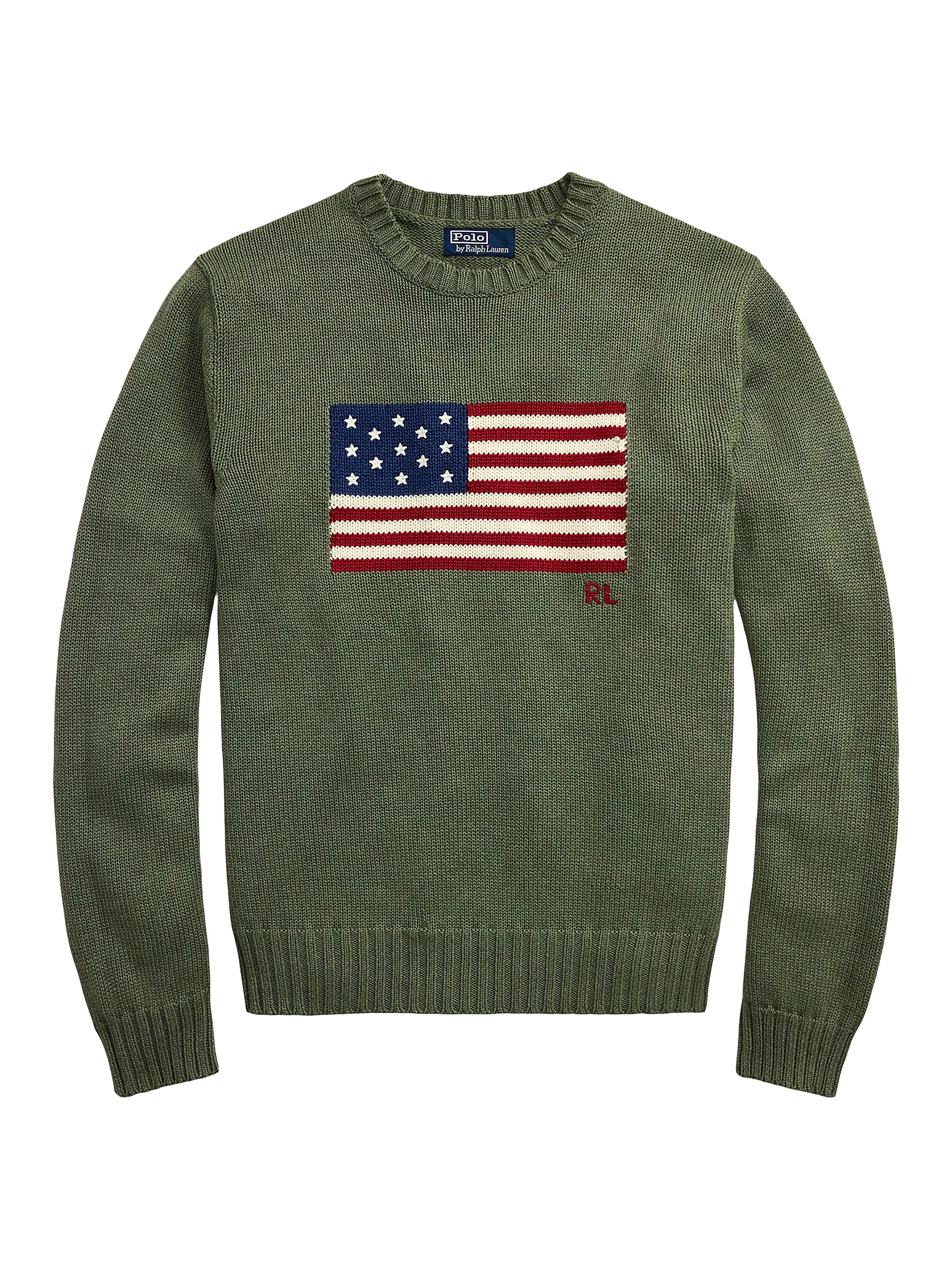 Polo Ralph Lauren The Iconic Flag Cotton Sweater | Saks Fifth Avenue | Saks Fifth Avenue