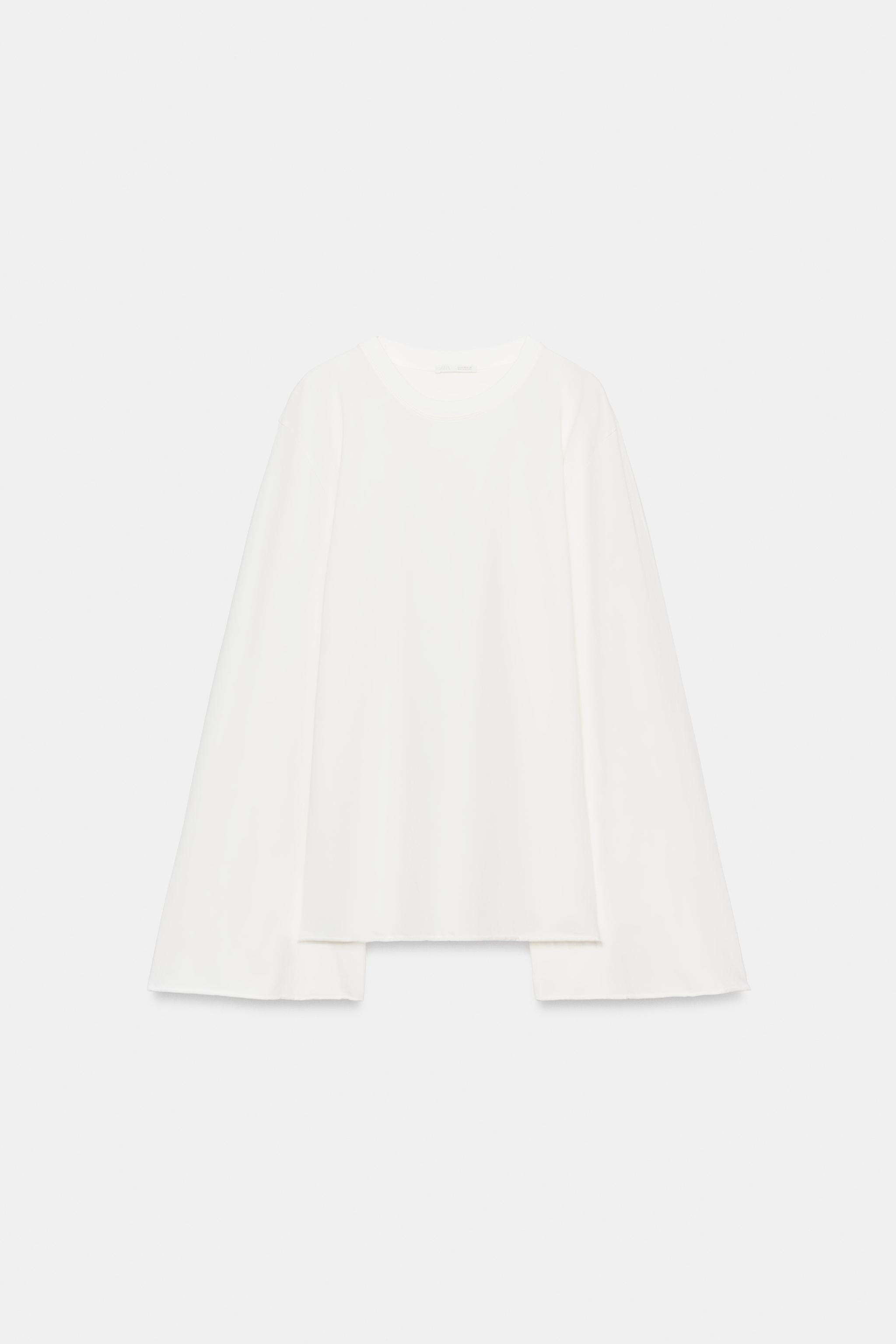 COTTON LONG SLEEVE T-SHIRT | Zara UK