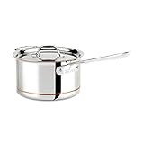 All-Clad 6204 SS Copper Core 5-Ply Bonded Dishwasher Safe Saucepan with Lid / Cookware,  4-Quart, Si | Amazon (US)