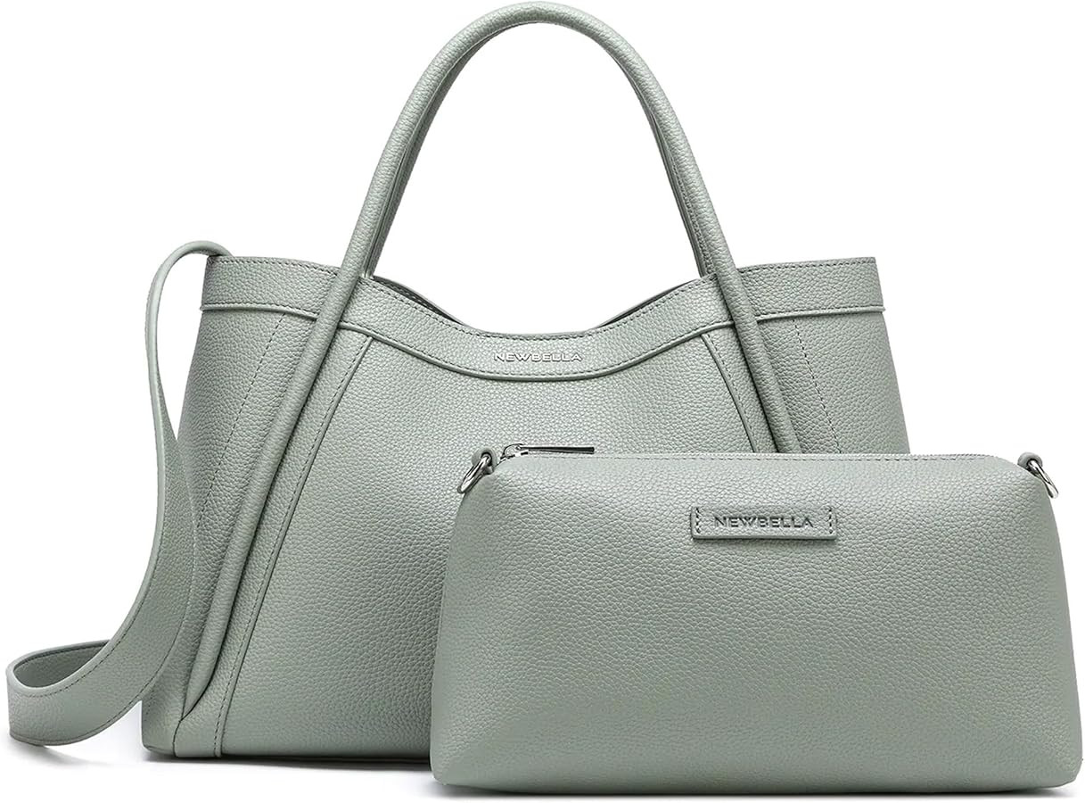 NEWBELLA Kelly Vegan Leather Tote Bag for Women - Stylish Versatile Commute Top Handle Bag, Hobo ... | Amazon (US)