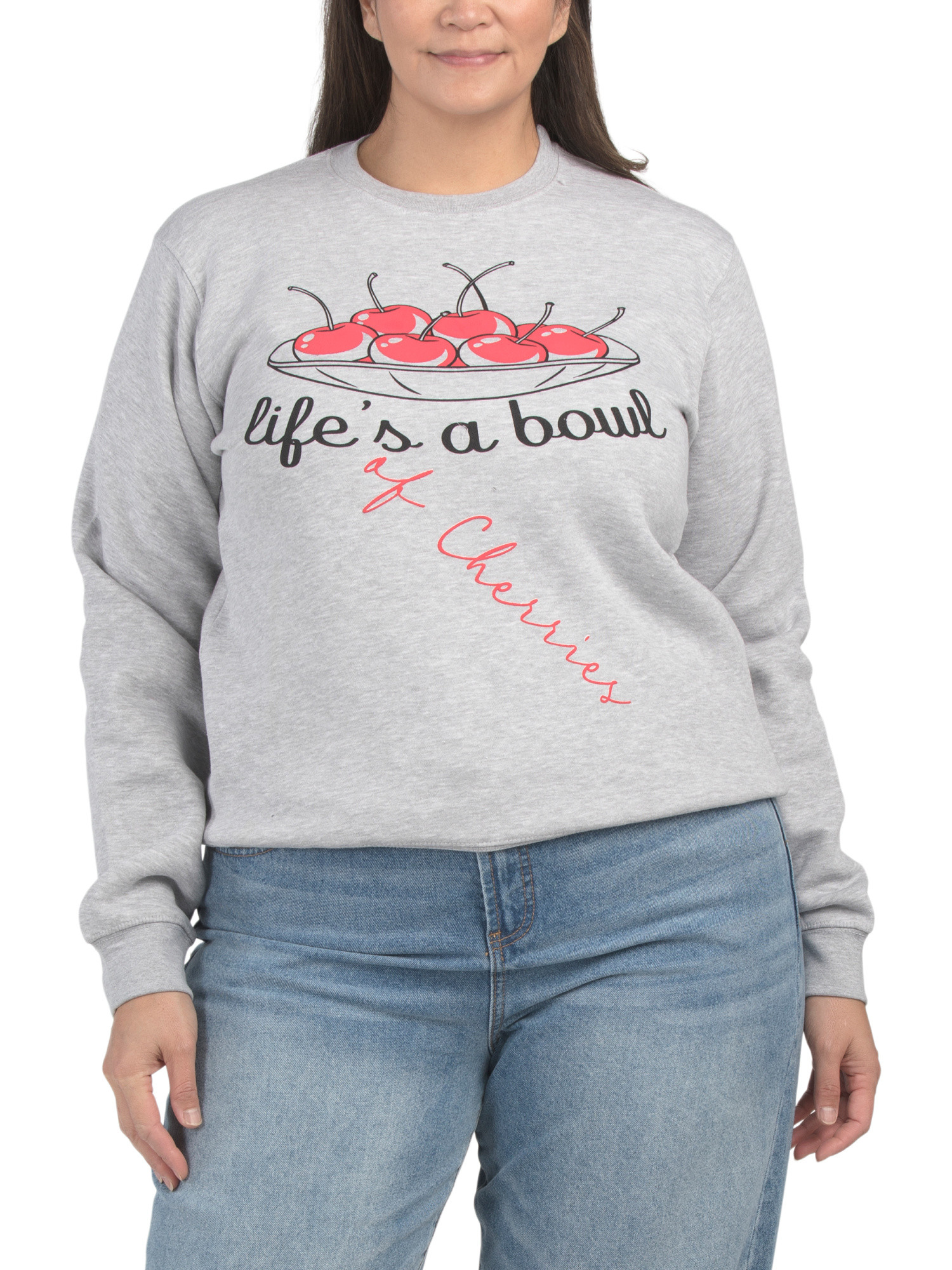 Plus Bowl Of Cherries Sweatshirt | Plus Size | Marshalls | Marshalls